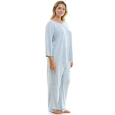 Plus Size Croft & Barrow® 3/4 Sleeve Keyhole Top