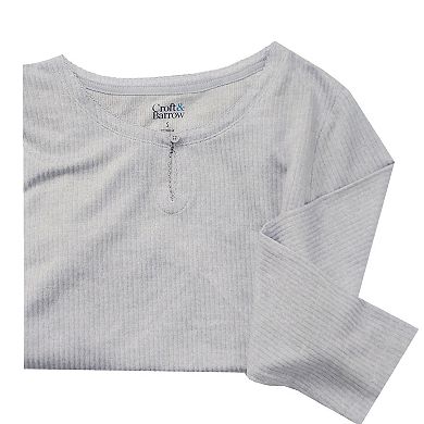 Plus Size Croft & Barrow® 3/4 Sleeve Keyhole Top