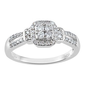 Sterling Silver 1/3 Carat T.W. Diamond Ring