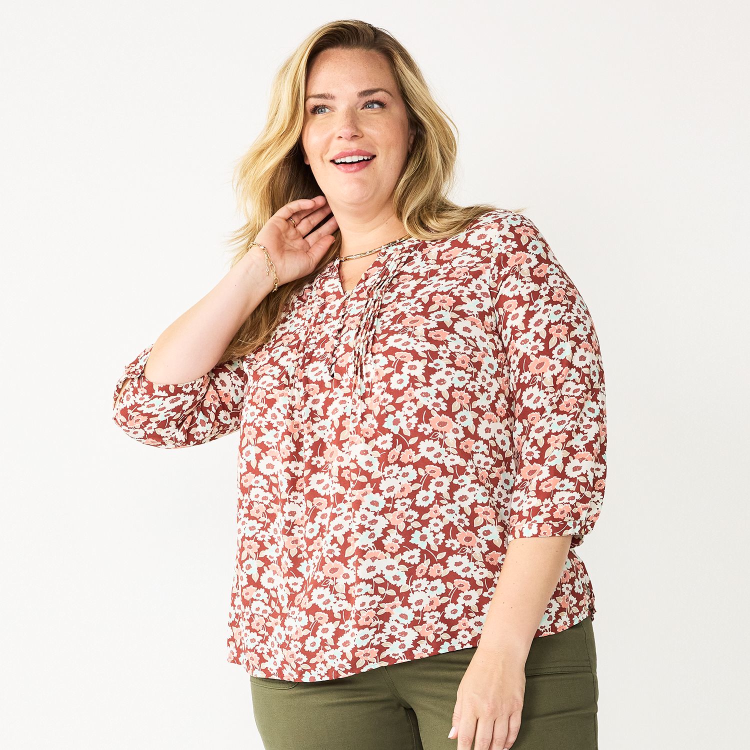 croft and barrow plus size blouses