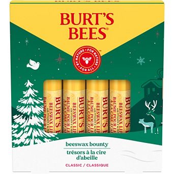 Burt's Bees Beeswax Bounty Classic Lip Balm Holiday Gift Set 4 pk