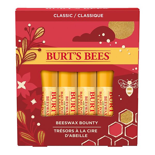 Burt's Bees Beeswax Bounty Lip Balm Gift Set, 4-Pack, 0.15 oz.