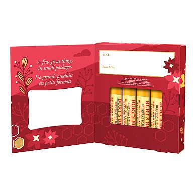 Burt's Bees Beeswax Bounty Classic Lip Balm Holiday Gift Set 4-pk.