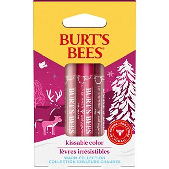 Burt's Bees 3 pc Kissable Color Lip Shimmer Gift Set