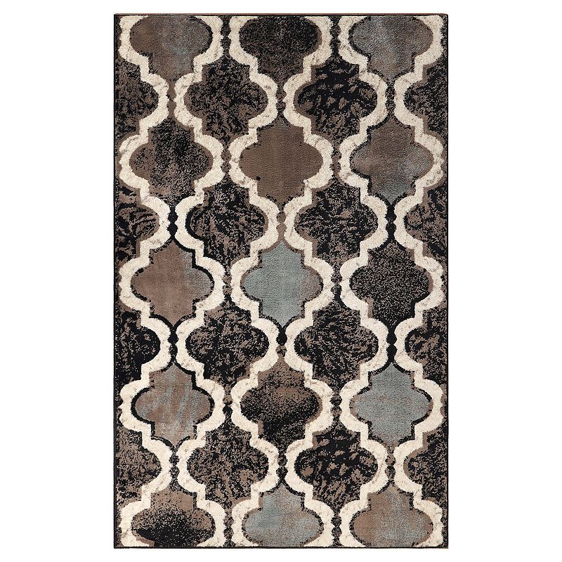 Superior Viking Geometric Indoor Area Rug  Chocolate  5  x 5