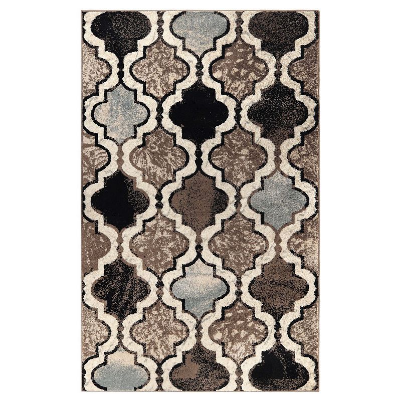 Superior Viking Trellis Indoor Area Runner Rug  2  7  x 10   Ivory