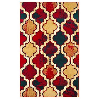 Superior Viking Geometric Trellis Modern Area Rug