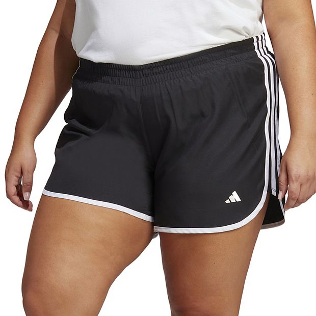 adidas Marathon 20 Running Shorts (Plus Size) - Black, Women's Running