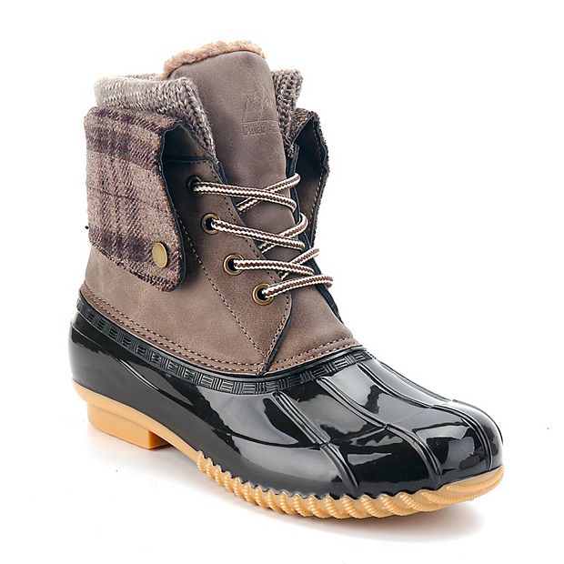 Womens plaid best sale winter boots