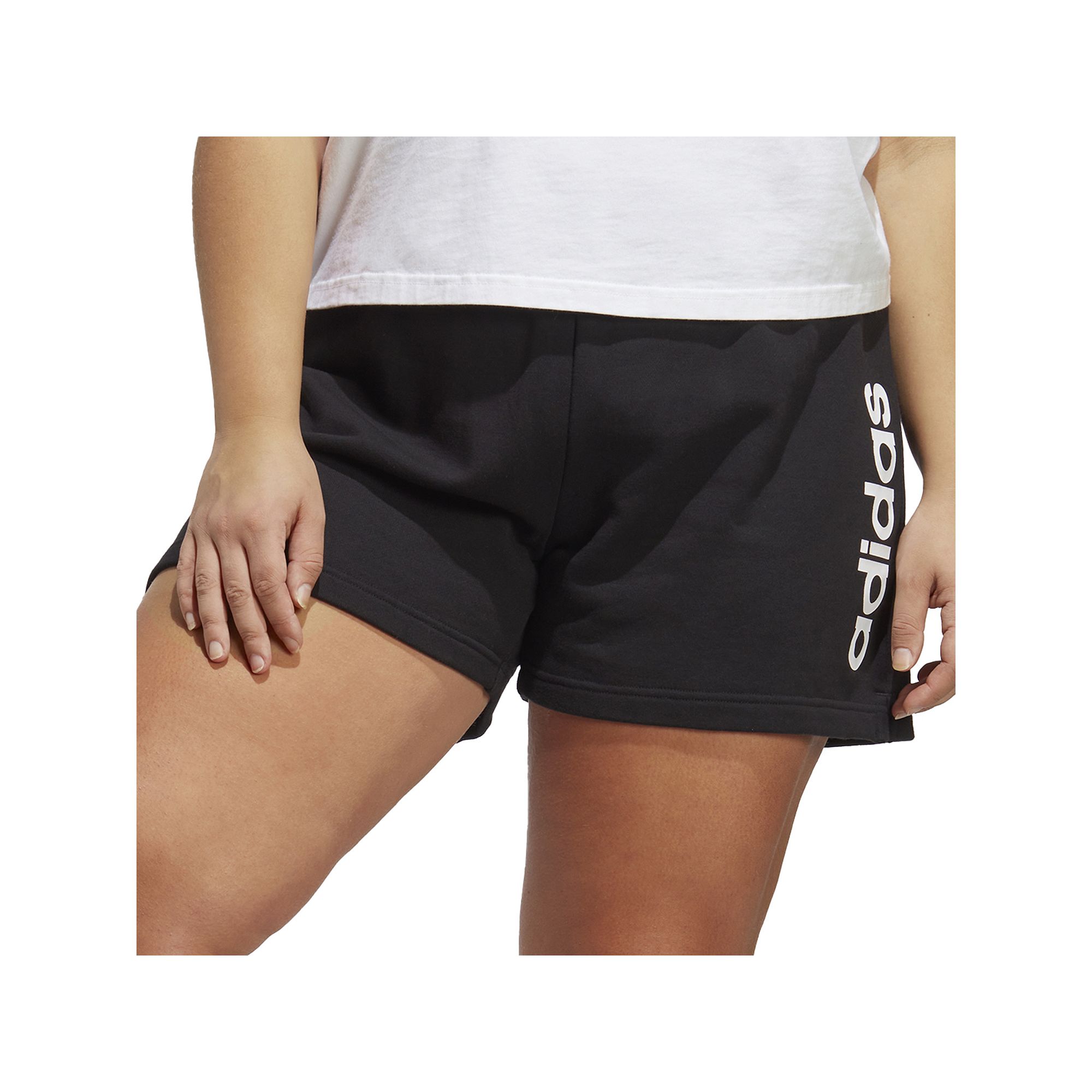 Plus Size adidas Essentials Linear French Terry Shorts, Womens, Size: 1XL,