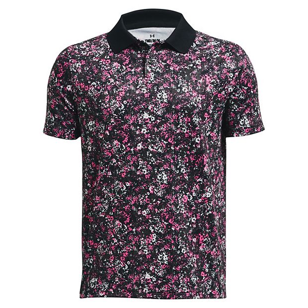 Boys 8 20 Under Armour Performance Floral Speckle Golf Polo