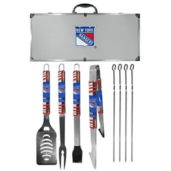 New York Rangers Tailgater 8 pc BBQ Grill Set