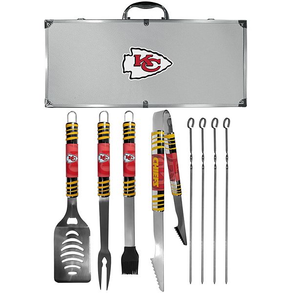 NFL Siskiyou Sports Fan Shop Dallas Cowboys Steel Tailgater BBQ Set w/Case  8 piece Gray