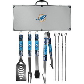 Miami Dolphins Tailgater 8 pc BBQ Grill Set