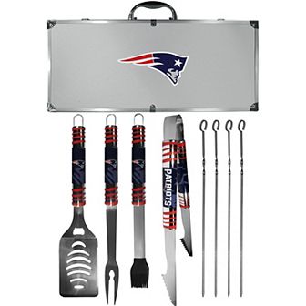 New England Patriots Tailgater 8 pc BBQ Grill Set