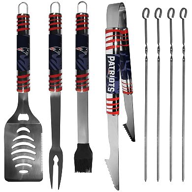 New England Patriots Tailgater 8-Piece BBQ Grill Set