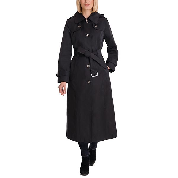 Women's London Fog Maxi Trench Coat