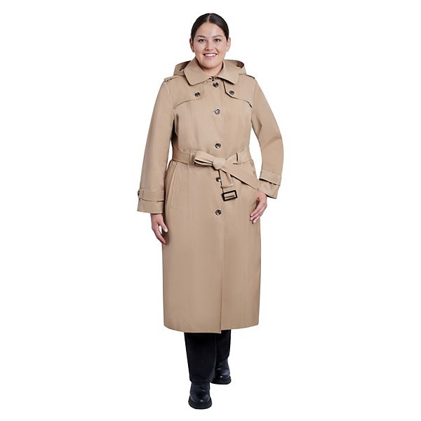 Plus size trench on sale coats with hood