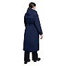 Plus Size London Fog Hood Inner-Bib Maxi Trench Coat