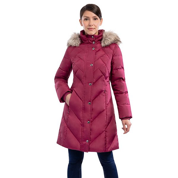 Kohls womens sale long puffer coat