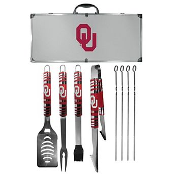 Oklahoma Sooners Tailgater 8 pc BBQ Grill Set