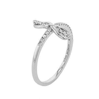 Ava Blue 14k White Gold 1/5 Carat T.W. Diamond Vertical Infinity Ring