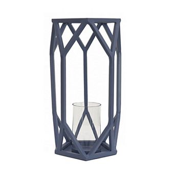 National Tree Company Geometric Candle Holder Lantern Floor Decor