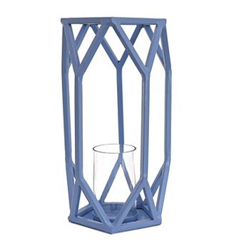 National Tree Company Candle Holder Geometric Lantern Floor Decor