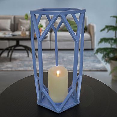 National Tree Company Candle Holder Geometric Lantern Floor Decor