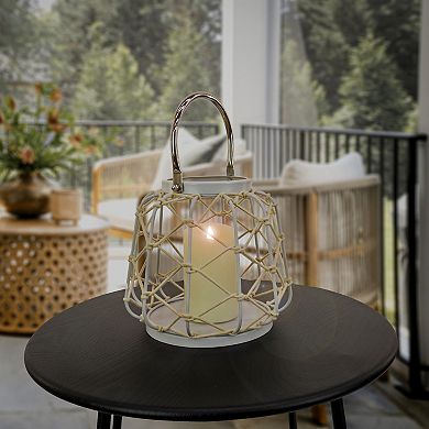 National Tree Company Weave Candle Holder Lantern Table Decor