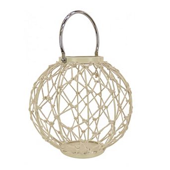 National Tree Company Woven Round Candle Holder Lantern Table Decor