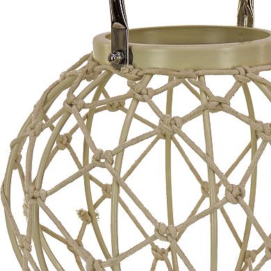 National Tree Company Woven Round Candle Holder Lantern Table Decor