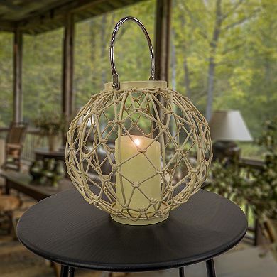 National Tree Company Woven Round Candle Holder Lantern Table Decor