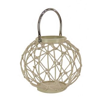 National Tree Company Round Weave Candle Holder Lantern Table Decor
