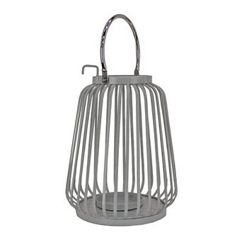 National Tree Company Ribbed Candle Holder Lantern Floor Decor