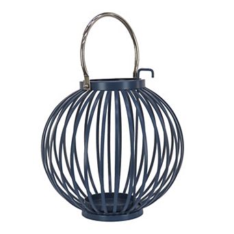 National Tree Company Round Ribbed Candle Holder Lantern Table Decor