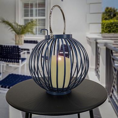 National Tree Company Round Ribbed Candle Holder Lantern Table Decor