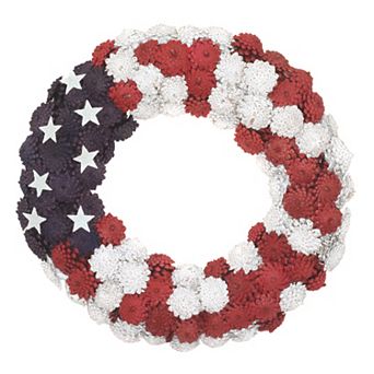 National Tree Company Patriotic Pinecones Wreath