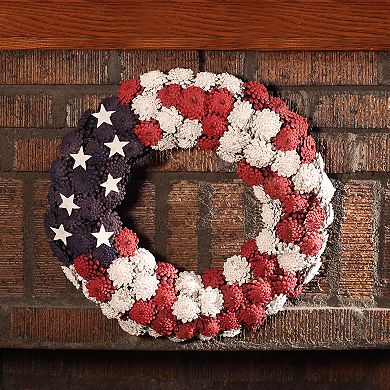 National Tree Company Patriotic Pinecones Wreath