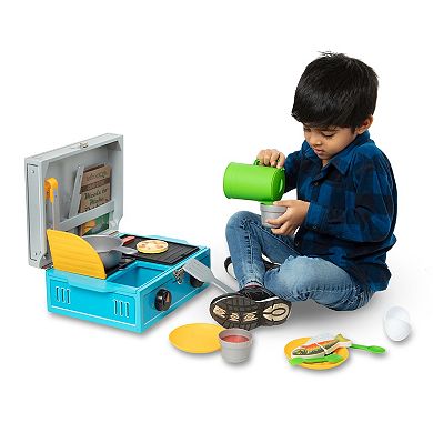Melissa & Doug Let's Explore Wooden Camp Stove Play Set