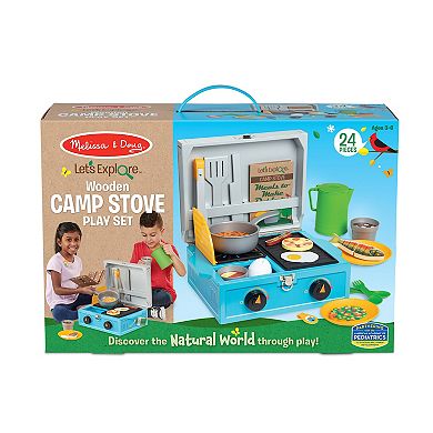 Melissa & Doug Let's Explore Wooden Camp Stove Play Set