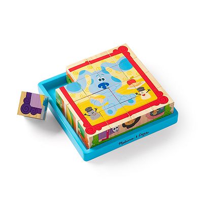 Melissa Doug Blue s Clues You Wooden Cube Puzzle