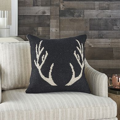 Mina Victory Life Styles Woven Antlers Indoor Throw Pillow