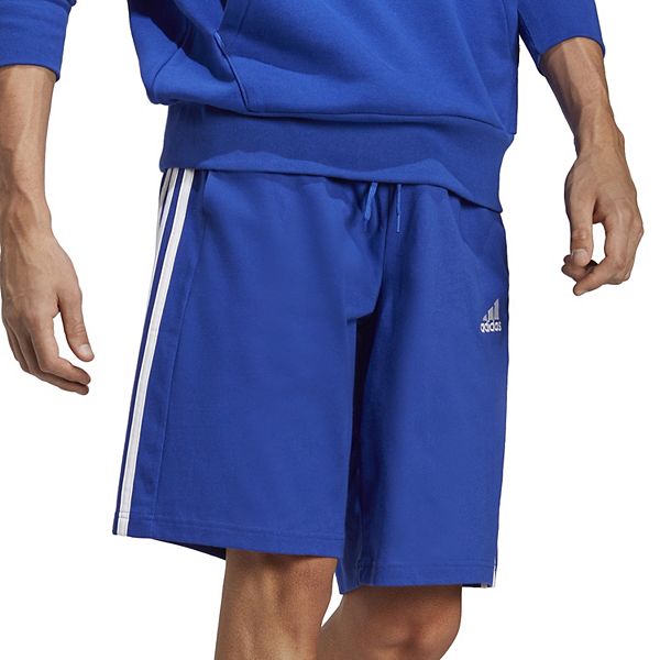 Big & Tall adidas Essentials Single Jersey 3-Stripes Shorts - Semi Lucid Blue (XXL TALL)