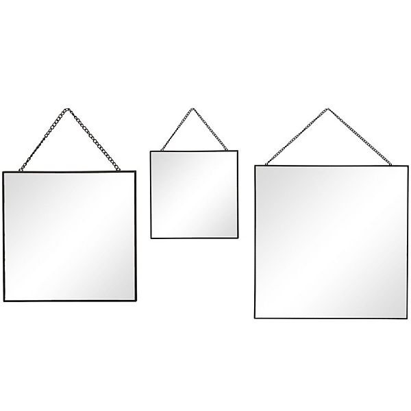 Scott Living Square Mirrors With Chain 3pack Set