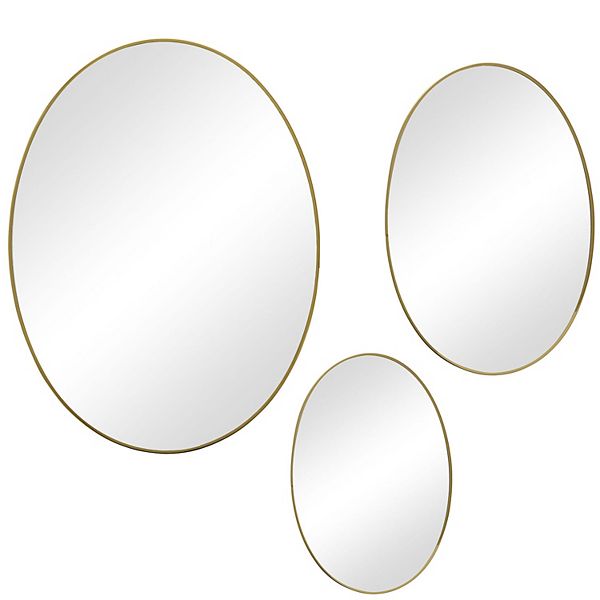 Scott Living Gold Oval Mirrors 3pack Set
