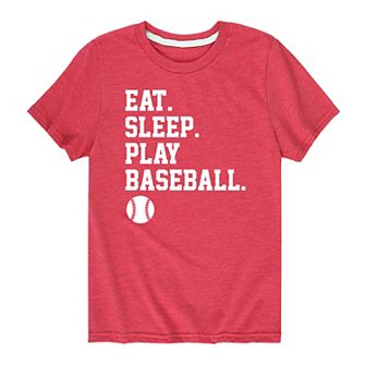 Boys 8-20 Eat Sleep Play Baseball Tee
