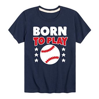 Boys 8-20 Born To Play Baseball Tee