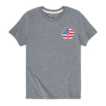 Boys 8-20 USA Flag Baseball Tee