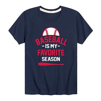 Boys 8-20 Baseball Is My Favorite Season Tee